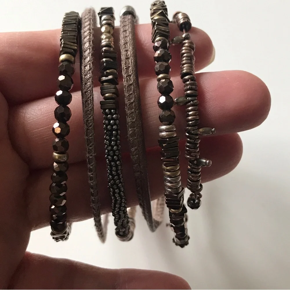 Stella & Dot Jarne Coil Bracelet-Bronze.